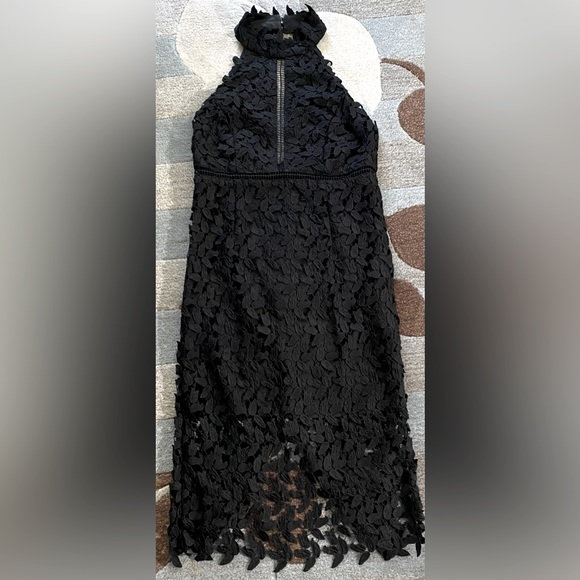 Revolve| Bardot Black Crochet Lace
Gemma Midi Halter Dress - Picture 3 of 8